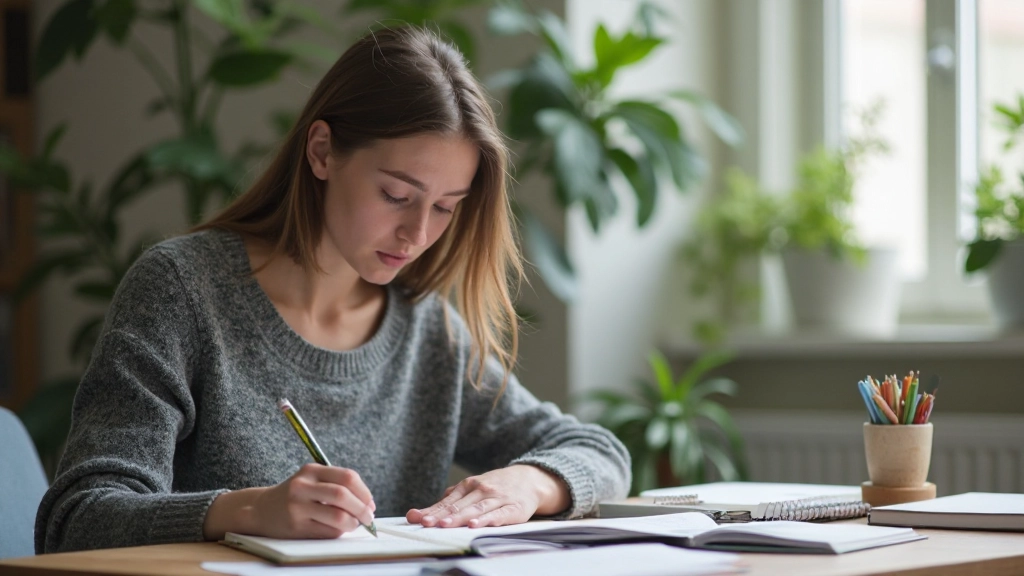 Studenten bestuderen Nederlandse woordenschat en grammatica met kleurrijke flashcards en notitieboeken
