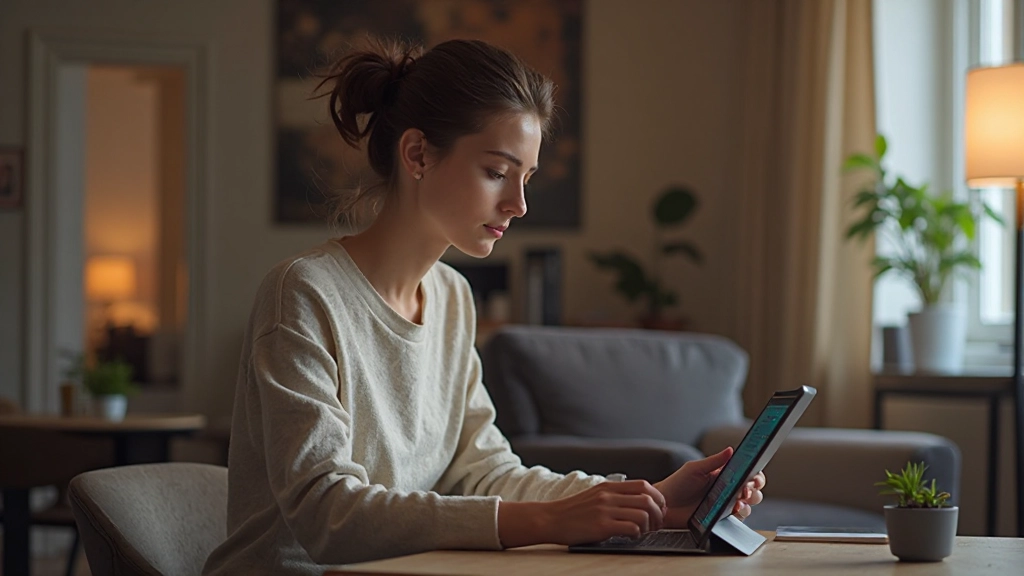 AI-ondersteunde Nederlandse taalcursus interface op tablet